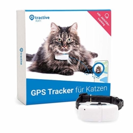 Tractive GPS Tracker für Katzen mit Aktivitätstracking - Leichter und wasserdichter Peilsender mit Echtzeit GPS Ortung